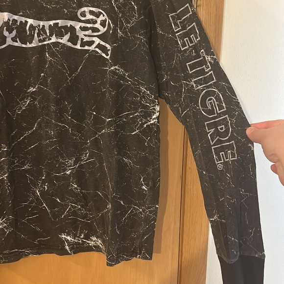 Le Tigre Collection Tiger Long Sleeve Tee T-Shirt Black Size Medium - Picture 6 of 10